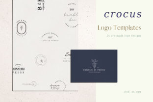 Crocus Pre-made Logo Set of 24 Logos