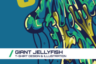 Giant Jellyfish T-Shirt Illustration: A Creative Asset for Designers and Entrepreneurs