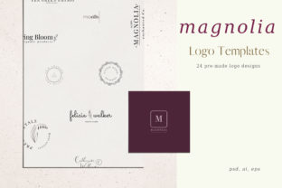Magnolia Pre-made Logo Set of 24 Logos