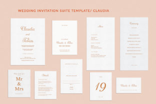 Wedding Invitation Suite Claudia: A Minimal Warm Design for Your Special Day